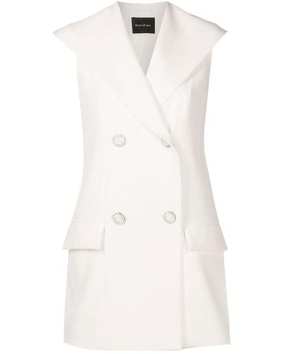Olympiah Double-breasted Sailor-collar Gilet - White