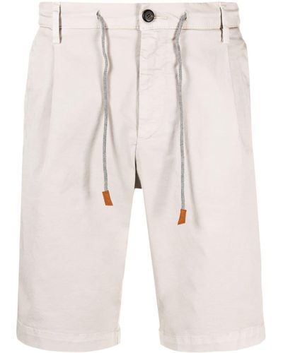 Eleventy Drawstring Elasticated Chino Shorts - White