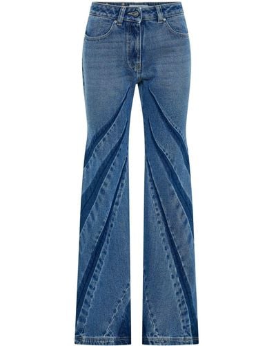 Dion Lee Darted Bootcut Jeans - Blue