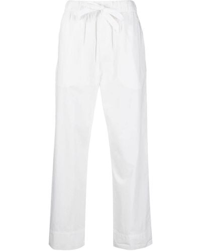 Tekla Poplin Pyjama Trousers - White