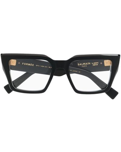 BALMAIN EYEWEAR Brille mit Oversized-Gestell - Schwarz