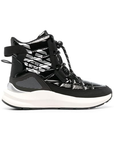 EA7 Mountain Quilted High-top Trainers - Black