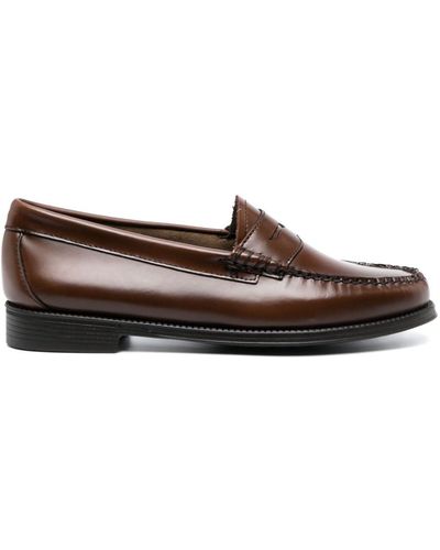 G.H. Bass & Co. Weejuns Penny-slot Leather Loafers - Brown