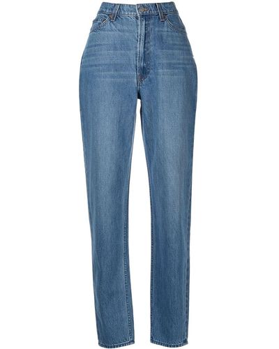 Mother Jeans mit hohem Bund - Blau