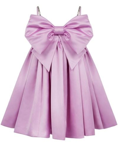 Nina Ricci Giant Bow Sleeveless Dress - Purple