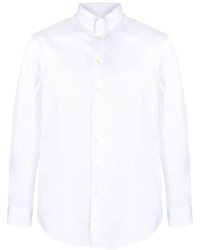 Giorgio Armani Katoenen Overhemd - Wit