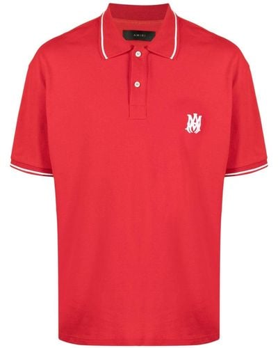 Amiri Cotton Polo Shirt - Red