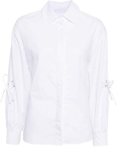 Alohas Sugar lace-up shirt - Blanc