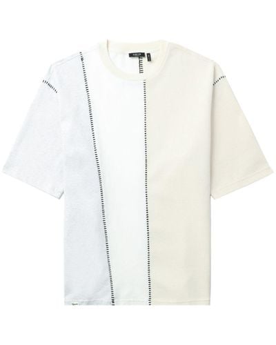 FIVE CM Colour-block Cotton-blend T-shirt - White