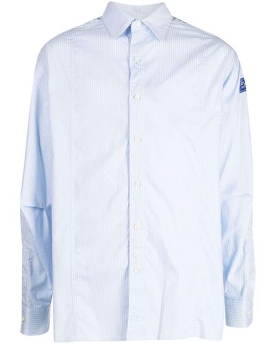 Adererror Striped Cotton Shirt - Blue
