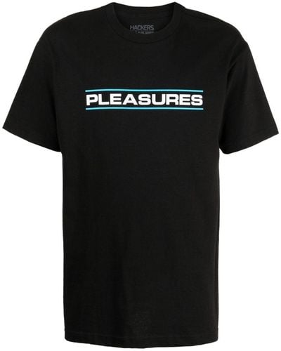 Pleasures Hackers Cotton T-shirt - ブラック