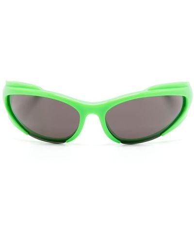 Balenciaga Reverse Xpander Rectangle-frame Sunglasses - Green