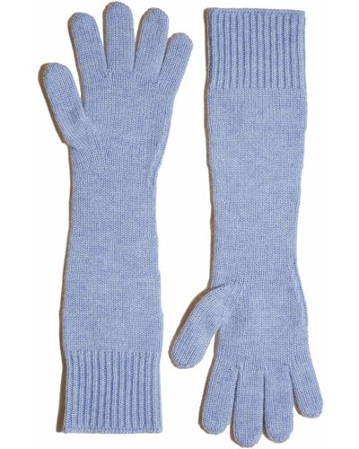 Khaite Soraya カシミア手袋 - ブルー