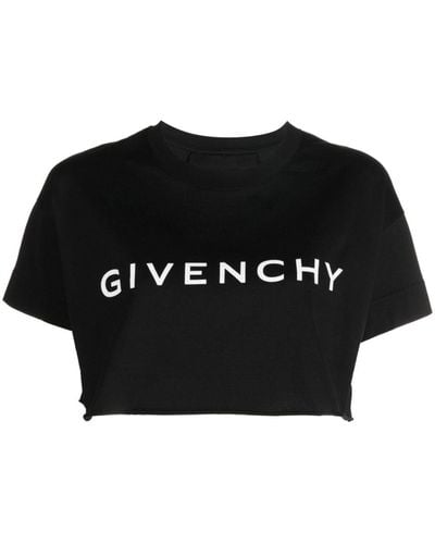 Givenchy Cropped-T-Shirt - Schwarz