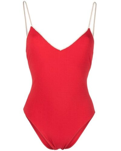 La Perla Lp Signature Rope-strap Swimsuit - Red