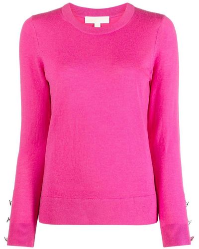 MICHAEL Michael Kors Button-fastening Cuff Knit Sweater - Pink