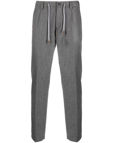 Eleventy Drawstring Straight-leg Pants - Gray