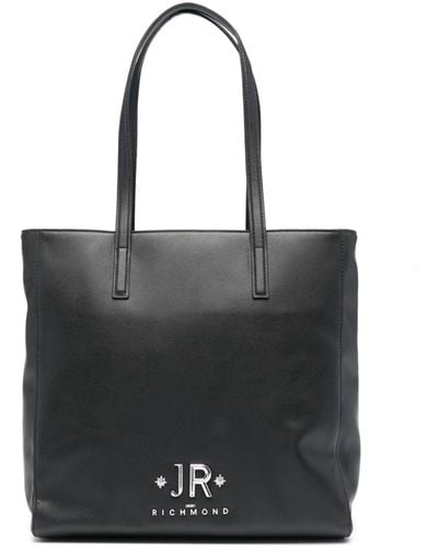 John Richmond Logo-plaque Shoulder Bag - Black