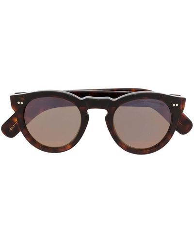 Cutler and Gross Tortoiseshell Pantos-frame Sunglasses - Brown