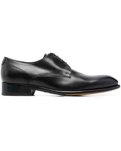 Doucal's 32mm Leather Derby Shoes - Black