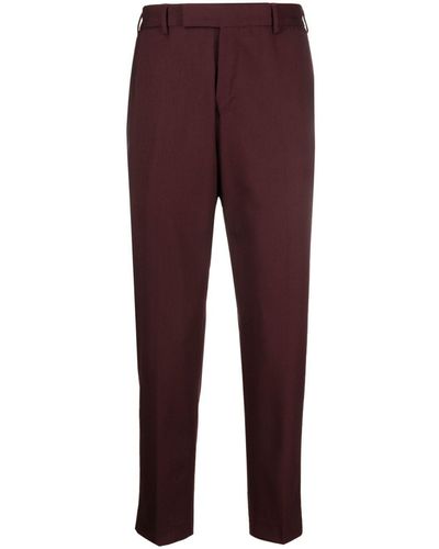 PT Torino Pantalones de vestir estilo capri - Rojo