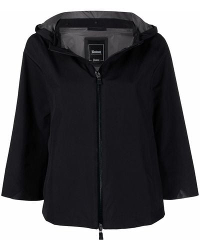 Herno Zip-up Hooded Jacket - Black