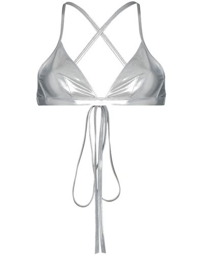 Isabel Marant Triangel-Bikinioberteil - Mettallic