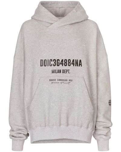 Dolce & Gabbana Felpa con cappuccio - Grigio