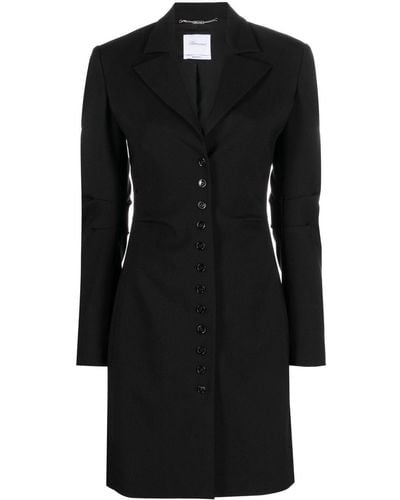 Blumarine Notched-lapel Single-breasted Coat - Black