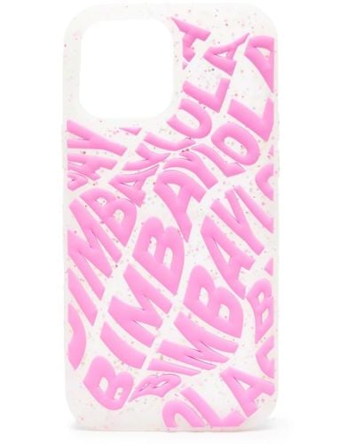 Bimba Y Lola Logo-embossed Iphone 13 Pro Max Case - Pink