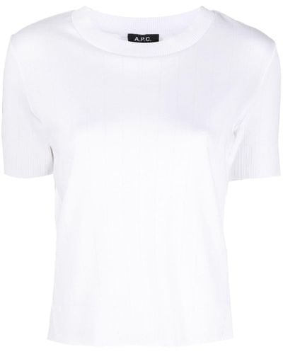 A.P.C. Cotton Knitted Top - White