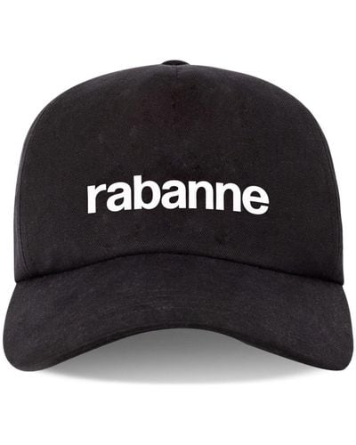 Rabanne Logo-print Cotton Cap - Black