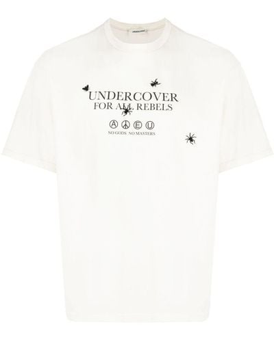 Undercover T-shirt Met Tekst - Wit