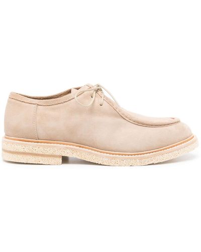Eleventy Lace-up Suede Derby Shoes - Pink