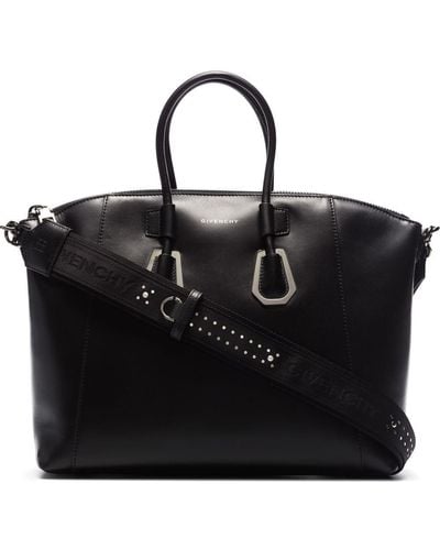 Givenchy Small Antigona Sport Leather Tote Bag - Black