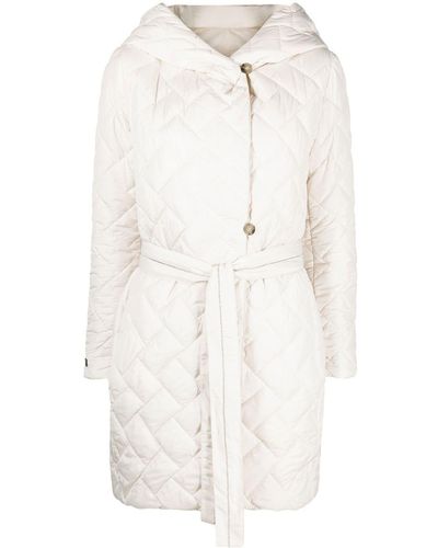 Peserico Reversible Quilted Coat - White