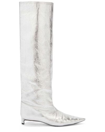 Jil Sander Stiefel in Metallic-Optik 30mm - Weiß