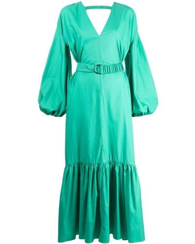 Acler Springer Belted Maxi Dress - Green
