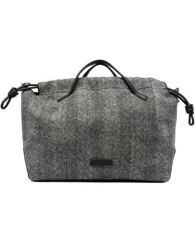 Fabiana Filippi Chevron-knit Tote Bag - Gray
