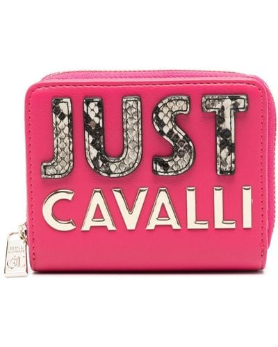 Just Cavalli Portemonnee Met Logo - Roze
