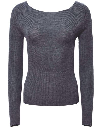 Altuzarra Lee Logo-embroidered Cashmere Sweater - Blue