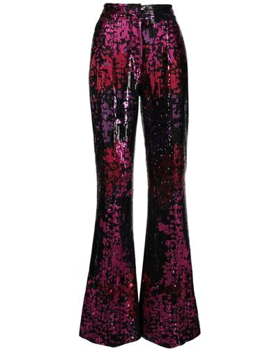 Elie Saab Sequin-embellished Flared Pants