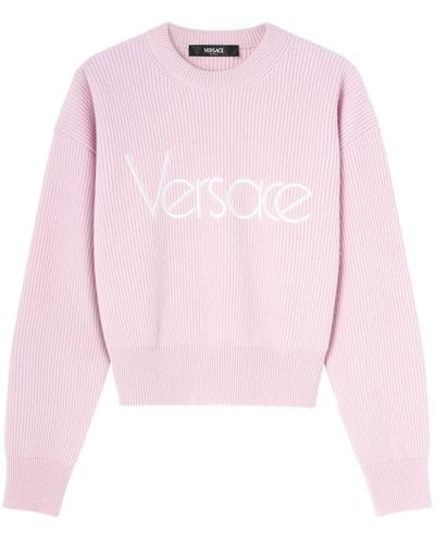 Versace Pull Re-Edition 1978 à logo - Rose