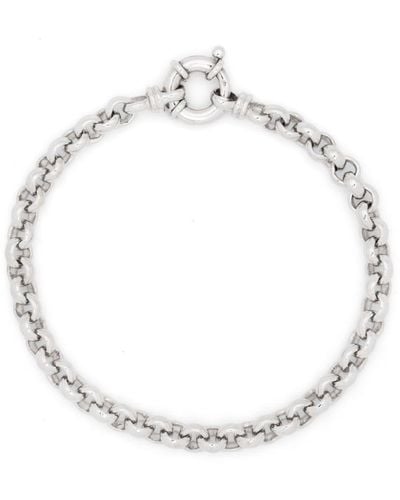 Tom Wood Thick Rolo-chain Bracelet - White