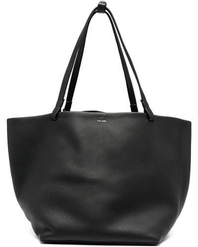 The Row Park Small Textured Tote Bag - Black