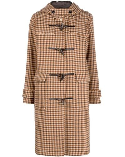 Mackintosh Duffle-coat en laine Inverallan à carreaux - Neutre