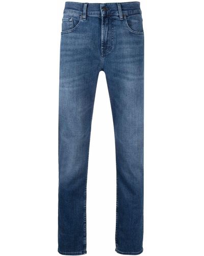 7 For All Mankind Jeans Met Toelopende Pijpen - Blauw