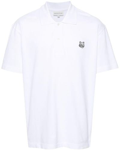 Maison Kitsuné Fox Logo Polo Shirt - White