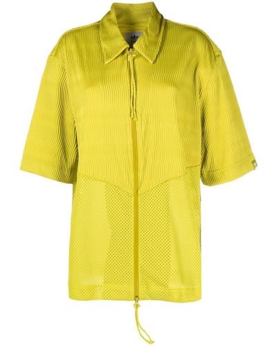 adidas Seersucker-texture Sport Jacket - Yellow