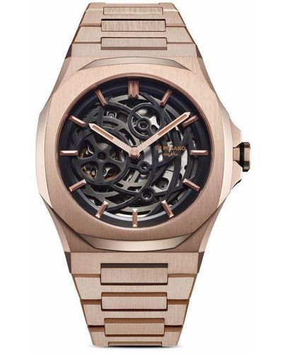 D1 Milano Skeleton Bracelet Horloge - Zwart